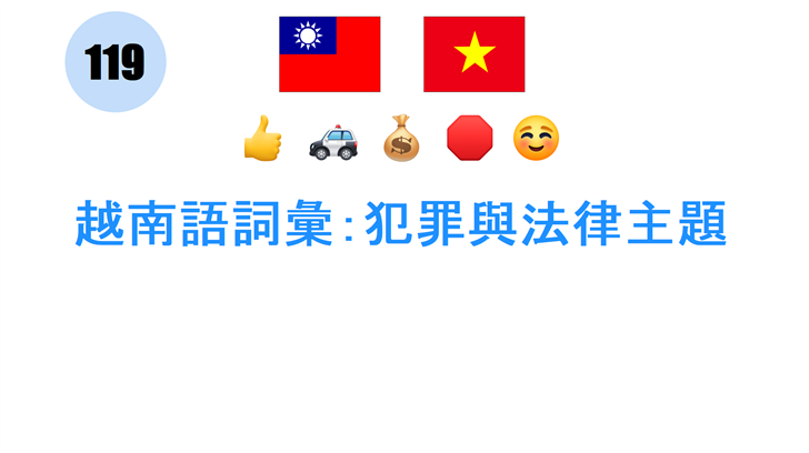 越南語詞彙：犯罪與法律主題